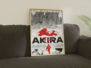 Akira Anime Poster: Vintage Minimalist Manga Art (Digital Download, (Unframed-Print Only)