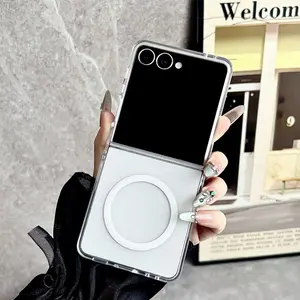 Drop-Proof Transparent Magnetic Mobile Phone Protective Case, Suitable for Samsung Galaxy Z Flip7/6/5/4/3 Z Fold7/6/5/4/3Series Mobile Phones Cover