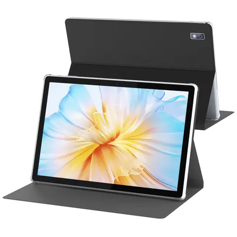 BYYBUO 10.1-Inch Wireless Touchscreen Tablet (Pad), 6(2+4)GB RAM+64GB ROM, Quad-Core Processor, 5MP Front/8MP Rear Cameras, Android 14, Bluetooth, 802.11b Wi-Fi, Type-C, 1 USB-C Cable, Protective Case, 12H Battery, Portable for Outdoor Use & Gifting