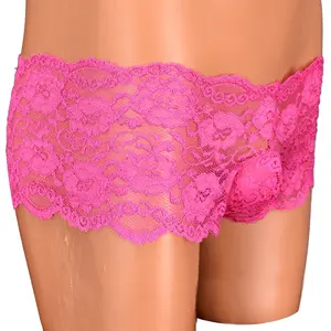 Hot Pink Lace Pouch Panty Gender Affirming Underwear for Transgender and Crossdresser