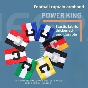 1pcs Football Captain Armband, Team Logo Badge, Sports Competition Use, Wraparound Velcro Arm Band, Essential Soccer Accessory, Football Equipment