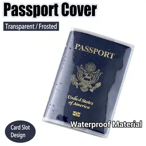 5pcs/10pcs Frosted/Transparent Passport Holder, Waterproof Plastic Passport Cover, Universal Passport Case with Card Slots, Travel Passport & ID Card Protector, Passport and Boarding Pass Organizer