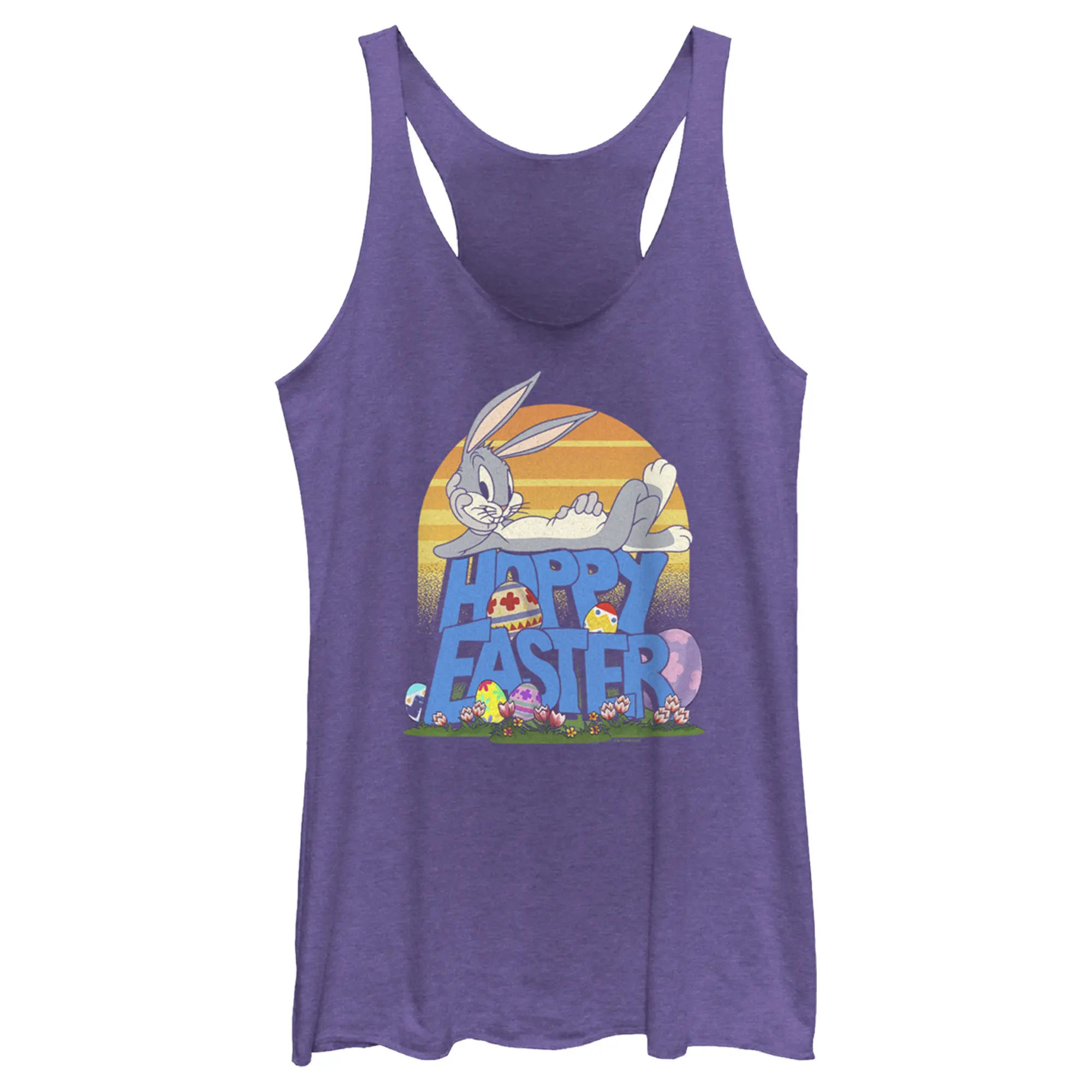 Women's Looney Tunes Bugs Bunny Happy Easter Racerback Tank Top