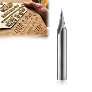 1/4" Shank 22- Engraving CNC  Carving Router Bits, V Groove Profile Bit, 5/8 inch  Length Carving Liner Router bit, Tungsten Steel from Tackpro (1Pack)