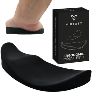 Virtusx Ergonomic Wrist Rest for Mouse, Right-Handed Gliding and Sliding Palm Wrist Support Pad, Carpal Tunnel and Pain Relief, Desk Accessories for Office Work, Gaming, Coding