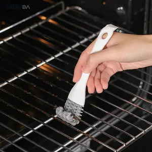 2pcs Multi-Purpose Kitchen Cleaning Brush Heavy Duty Grill Scrub Brush Deep Clean Stove Wire Rack Cleaner Sturdy Bristles Durable Handheld Cleaning Tool for Home Kitchen Barbecue Outdoor Cooking Daily Household Use