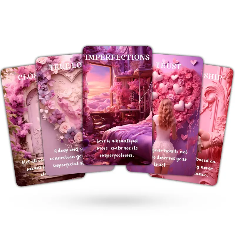 Message of Love Oracle Cards, Oracle Cards for Beginners, Card Games for Teens, Including Love, Romance, Twin Flame, Soulmate Messages, Tarot Card Game, Cards Games
