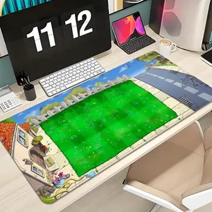 PLANTS VS ZOMBIE PVZ MAPS Mouse Pad Design XXL 1000×500mm 900×400mm 800×400mm 600x300mm Large Gaming Mouse Pad - Extended, Thick, Non-Slip Rubber Base Desk Mat with Precision Stitched Edges - Washable Large Desk Pad