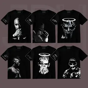 Rap Legends Tribute: Tupac Shakur, The Notorious B.I.G., MF DOOM, XXXTentacion, Lil Peep & Eazy-E Vintage Tee, Unisex Rap Shirt, Rap Tee, Music Fans Shirt, Rapper Merch Gift for Him Gift For Her, Y2K Womenswear And Menswear Top Crewneck Apparel
