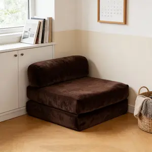 Folding Sofa Bed, New Upgrade Resilient Pocket Spring Cushion - Fold Out Chair Bed, Convertible Lazy Sleeper Chair With Back Support, Comfy Floor Sofa Lounge Living Room, Bedroom, Dark