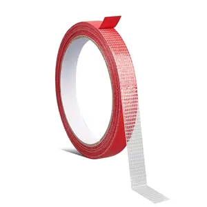 Double Sided Fabric Tape No Sew No Iron Hemming Tape for Pants Curtains Clothing Permanent Fabric Adhesive Tape for Quick Hem Repair Alterations Crafting Large Core Red 1/2" x33'