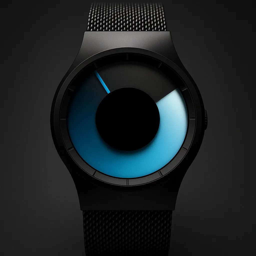 Men's Casual Knit Round Analog Watch - 36mm Alloy Case, Steel Mesh Clasp Strap, Quartz Movement, Mineral Glass, Rotating Vortex Starry Sky Dial, 100M - 200M Waterproof, Round Face, Male Watch, Water Resistant