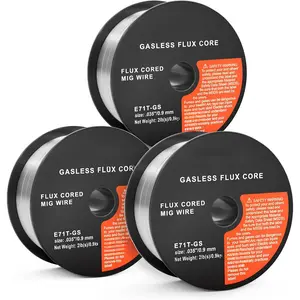 Flux Core Wire .035'' Mild Steel Welding Wire E71T-GS Gasless MIG Wire 2 Pounds 3 Pack