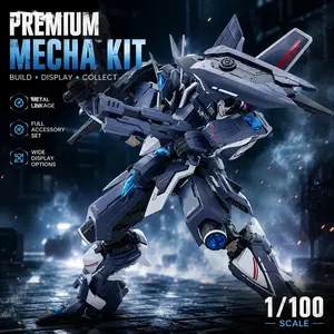 "cyanide Power J20 Mech Model," 1/48 Scale Assembly Kit, High-Mobility Interceptor, Premium Sapphire Metal Finish, Epic Warrior Collectible Gift