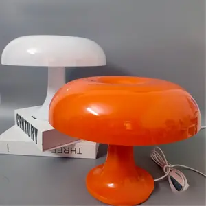 Mushroom Table Lamp, Modern Simple USB Charging and Plug-In Bedroom Bedside Ambiance Reading Light, Three-Color LED Decorative Nightlight