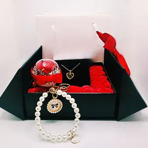 Steal My Heart 100 Languages Necklace and Rose Box Gift Set