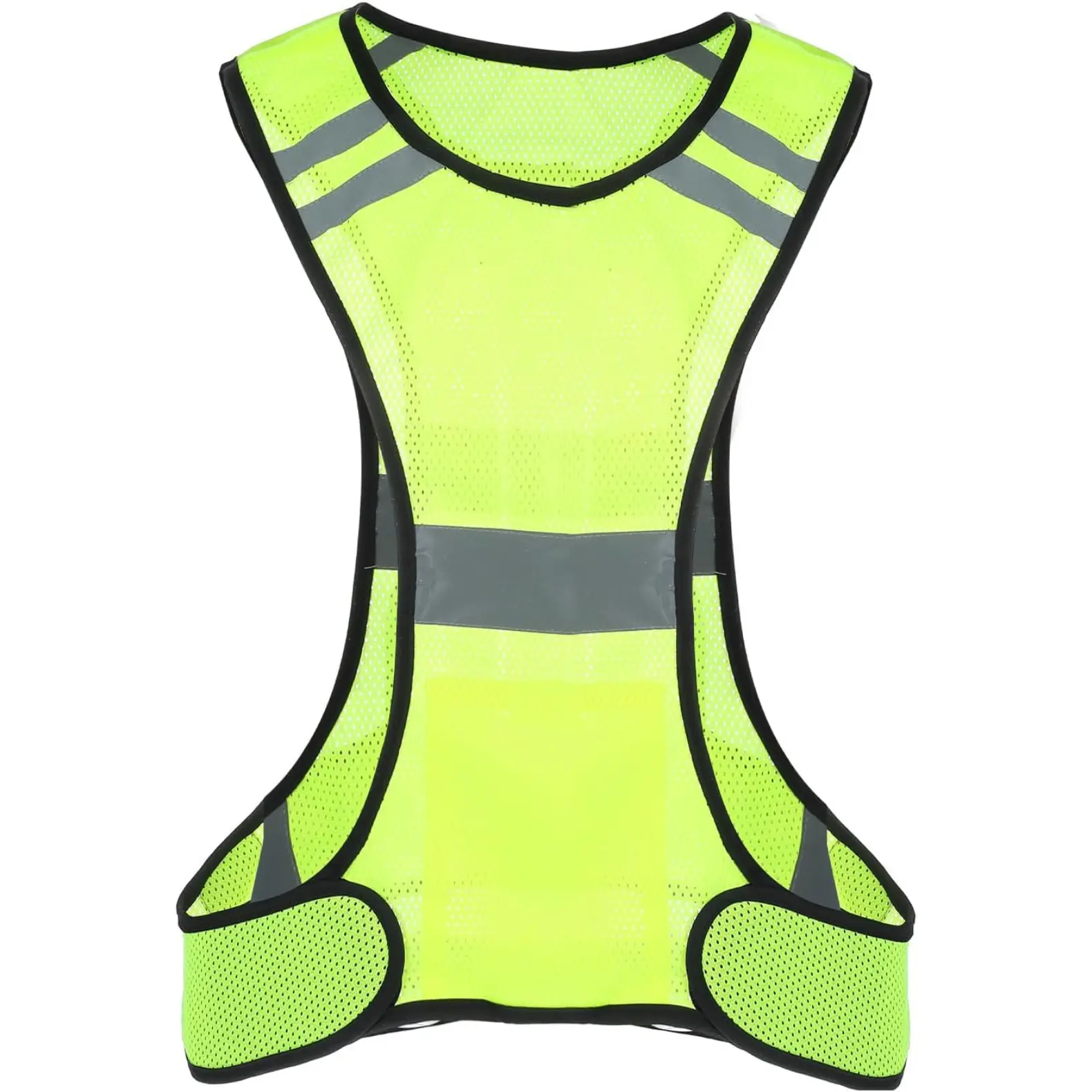 Foldable Reflective Safety Vest in Breathable Mesh, Unisex Fit with Adjustable Velcro and Storage Pockets for Running, Hiking, Fitness, Lightweight, Comfortable, Outdoor Activities, Running Biking, Triathlon