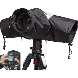 Waterproof Camera Rain Cover Professional Soft Black Camera Rain Covers for All DSLR SLR Cameras