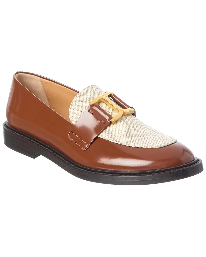 Chloé Marcie Canvas & Leather Loafer