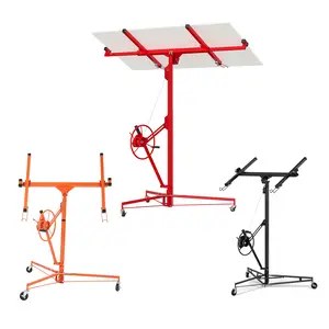 Garvee Upgraded-Drywall Lift Panel Hoist, Heavy Duty 11FT, 150 lbs Load Capacity, 360° Adjustable Telescopic Arm, 3 Lockable Wheels, Portable Jack Lifter for Home Renovation, Construction
