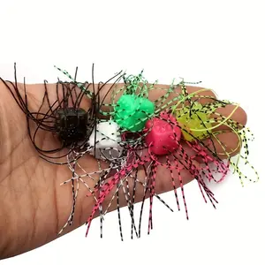 Nova Soft Fishing Lure Set - 5pcs Dice Rubber Bass Bait with Silicone Skirts for Freshwater & Saltwater, Multi-Col