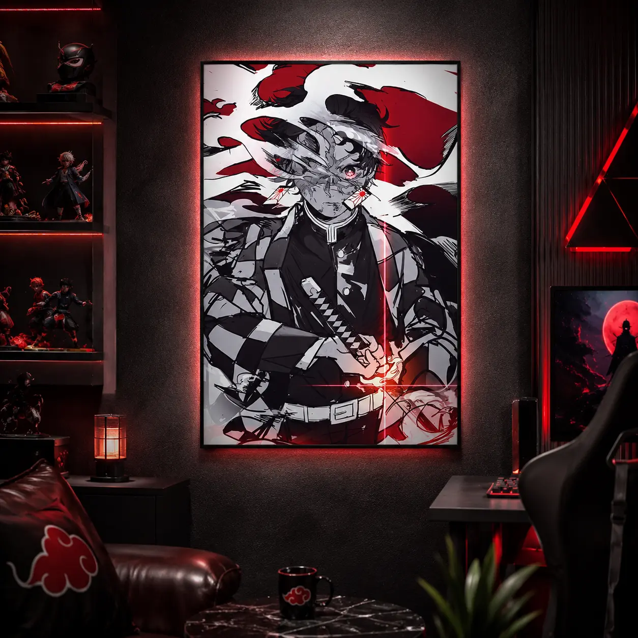 Demon Slayer Anime Poster Kimetsu No Yaiba Wall Art bedroom canvas posters Canvas Painting, hall wall art, bathroom canvas posters, home poster decoration Kitchen Paintings Ornaments Artistic