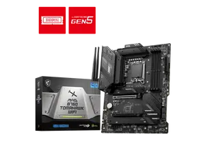 MSI MAG B760 TOMAHAWK WIFI LGA 1700 (Intel12th&13th Gen) SATA 6Gb/s ATX Motherboard (PCIe 5.0, DDR5,3xM.2 Slots,,WiFi 6,Intel 2.5Gb LAN)
