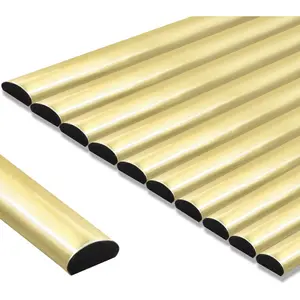 10-Pack Peel and Stick Trim for Backsplash Tile Edge, 12" Tile Edge Trim Self-Adhesive Liner for Corner Decor in Gold