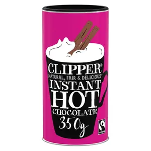 Clipper Tea: Instant Hot Chocolate 350g – British Hot Cocoa Powder And Drink Mix – Organic And Fairtrade Certified with No Artificial Additives