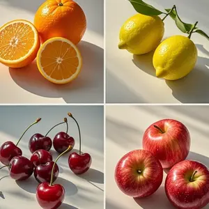 Four Delicious Fruits Seed Pack: 50 Apple, Lemon, Cherry, and Orange Seeds