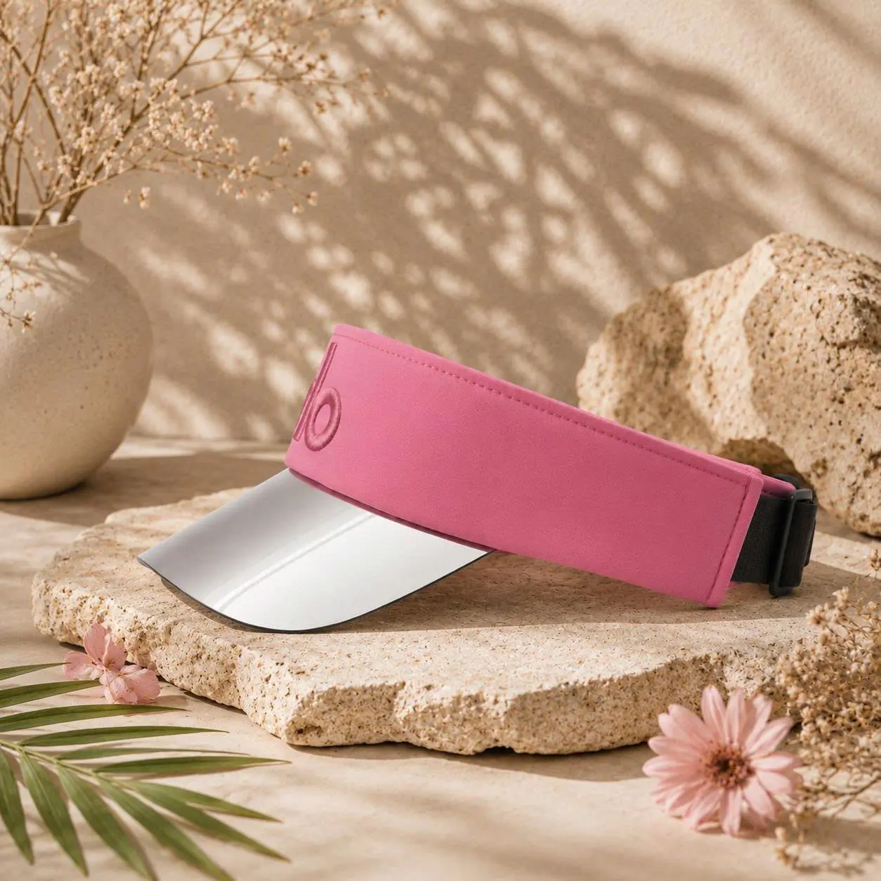 Pink Visor with Adjustable Strap and Comfortable Fit for Outdoor Activities