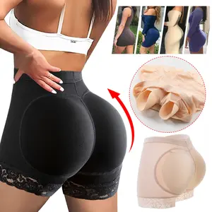 3/2/1 Counts Women's Butt Lifter Padded Lace Panties Enhancer Underwear, Padded Underwear for Women Hip Enhancer Shapewear Shorts Ladies Tummy Control Panties Butt Pads for Bigger Butt Plus Size 3XL