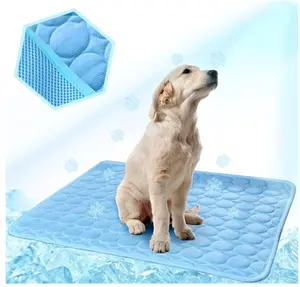 Washable Dog Cooling Mat Ice Silk Cooling Mat for Dogs Pet Self Cooling Pad Blanket Dog Cooling Pad for Indoor & Outdoor Car Seats