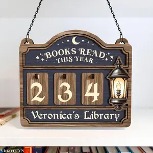 Personalized Books Read Tracker,Books Read This Year Counter,Book Tracker,Bookshelf Decor,Book End,Reader Gift,Book Lover,Gift,Bookish Gift