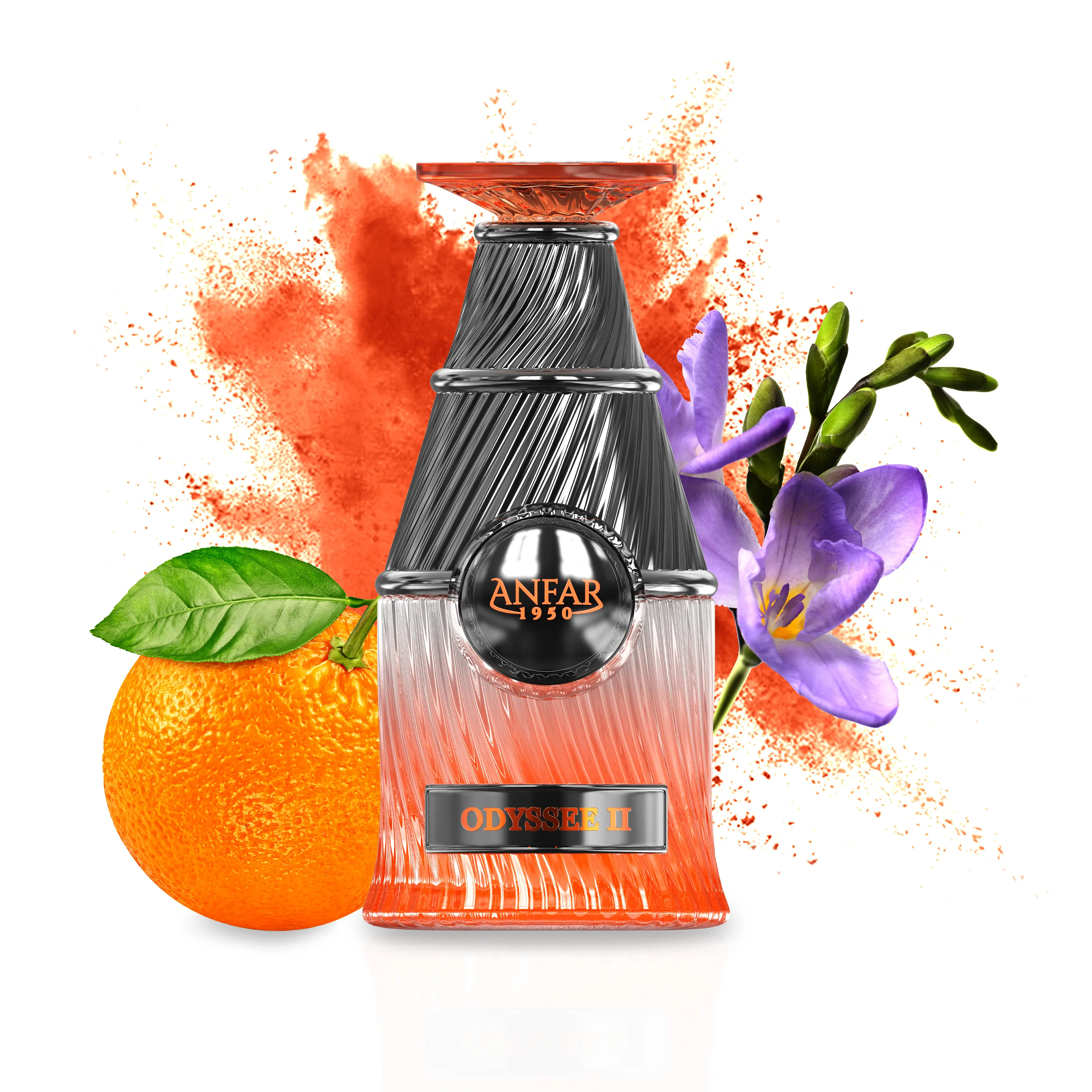 ANFAR 1950 Odyssee II Pour Homme Extrait de Parfum Perfume for Men - 3.4oz/100ml Single Item, Fresh Aromatic Scent with Bergamot, Mandarin, Orange, Pink Pepper, Limited Edition, Adults, 3 To 3.9 Fl Oz, Chemical Free, Citrus Cologne Men's Fragrance, Contai