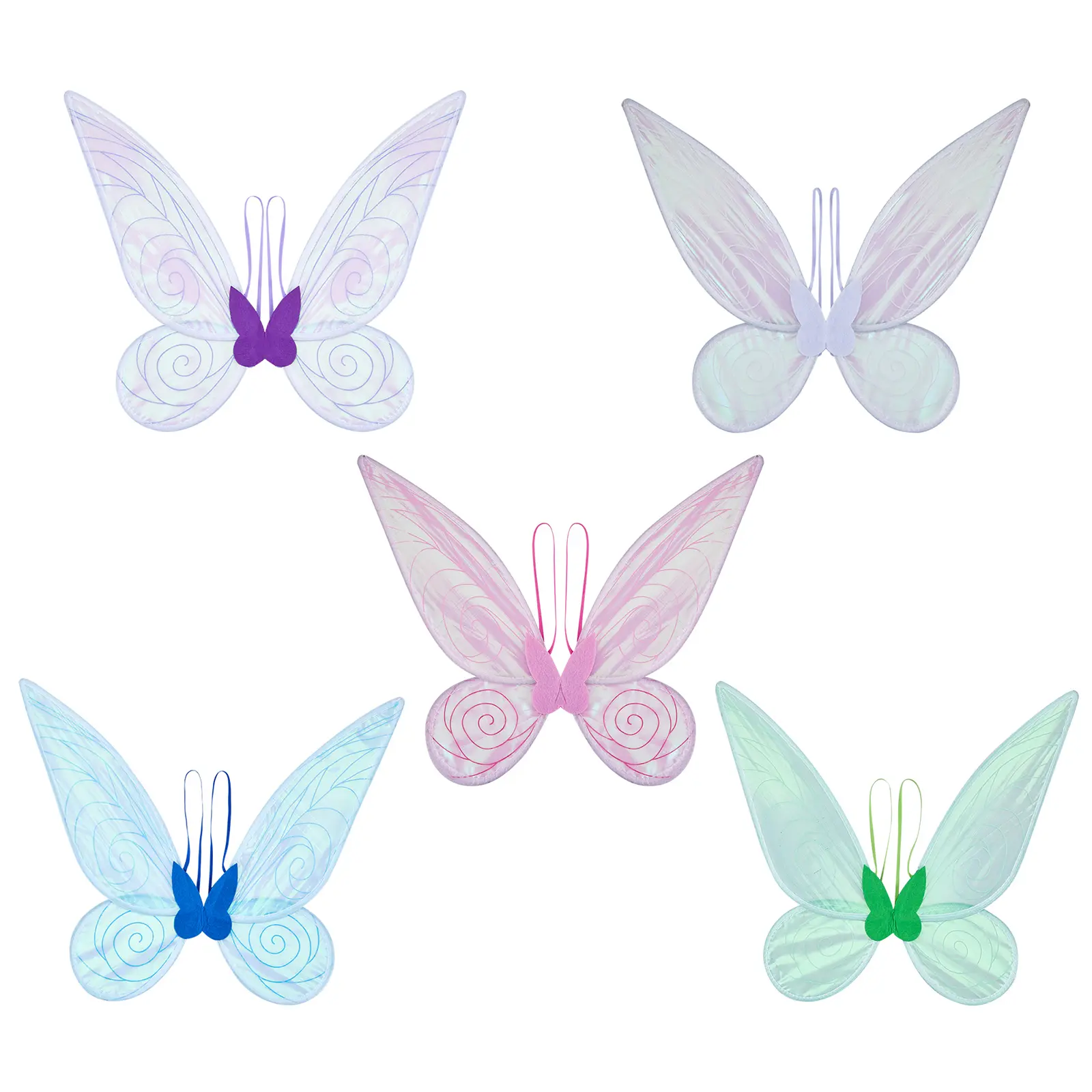 Girls' Fairy Costume with 1 x Butterfly Wings & 60-48 cm Accessories, Ideal for Birthday Party, Halloween Cosplay Gift (Kids' Fashion Outfit)