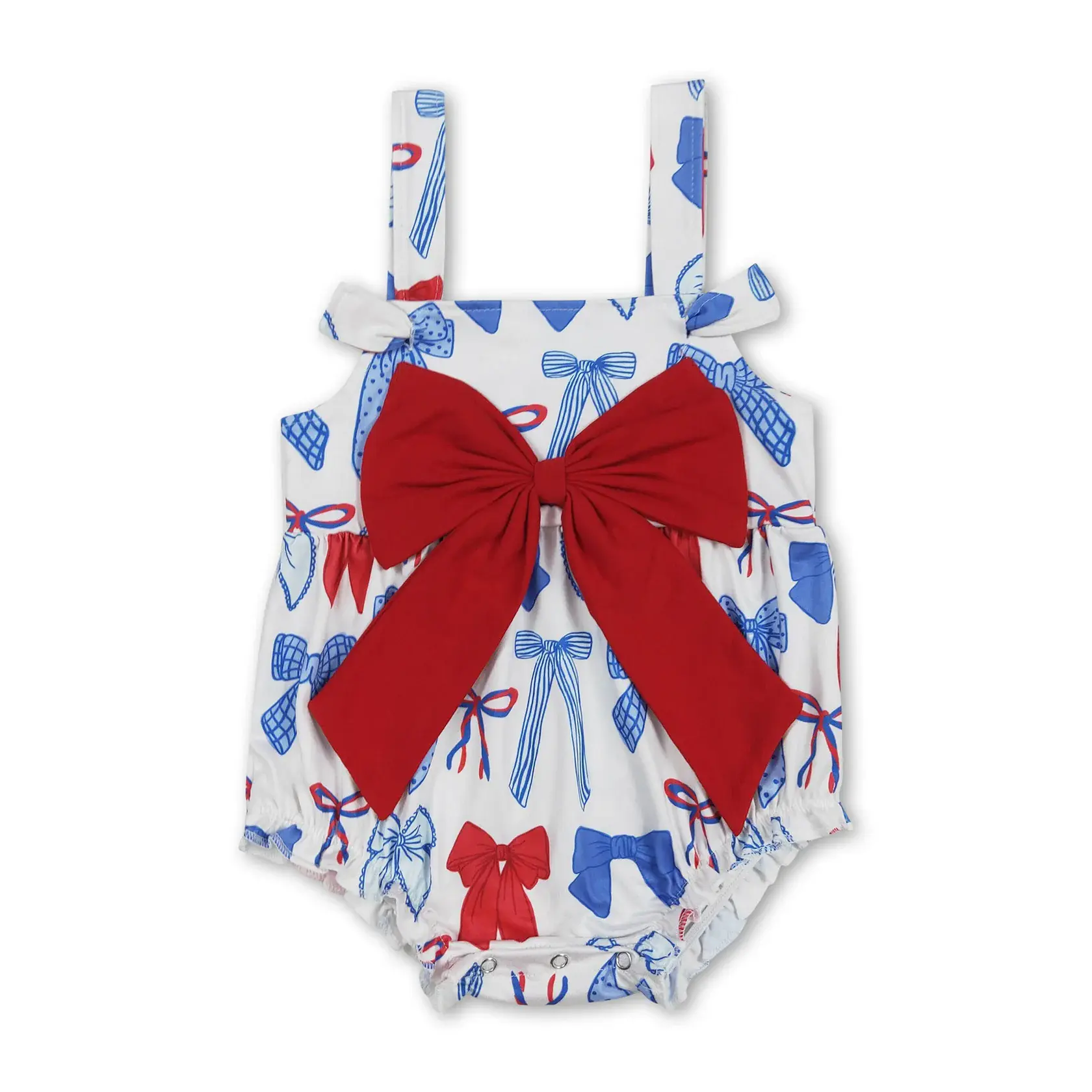 July of 4th bow Print Girls baby Romper, Cute, Baby Clothes