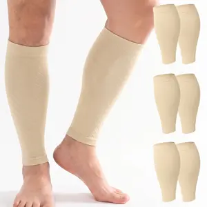 Unisex 3 Pairs Calf Compression Sleeves, Legs Protector, Athletic Support for Running, Cycling, Breathable Anti-Slip Recovery Gear
