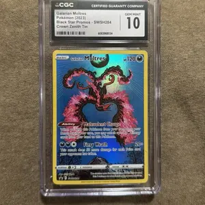 CGC Galarian Moltres Crown Zenith Promo SWSH284 CGC 10 GEM MINT Perfect 10 Clean Slab Investment Grade