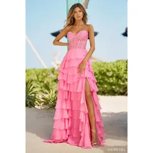 Sherri Hill Ruffle Corset Prom Dress 56162