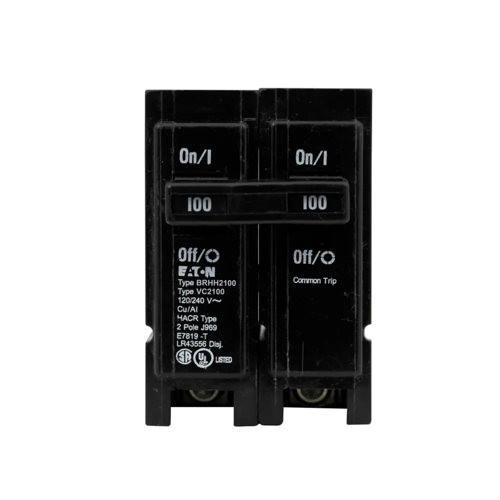 Eaton BRHH2100 Genuine OEM 100-Amp Double-Pole 120/240V 10 kAIC Circuit Breaker - Residential, Plug-and-Play, Overload Safe Light Commercial Electrical Equipment