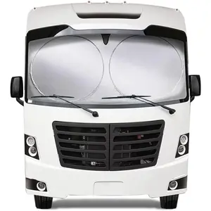 Class A RV Windshield Sunshade Cover, Reflective Window Film for Trailer Heat Blocker, RV Murts UV&Heat Front Truck Shade, Camper, Motorhome, Bus, XXXL-102 x 51 inches, Lightweight&Portable.