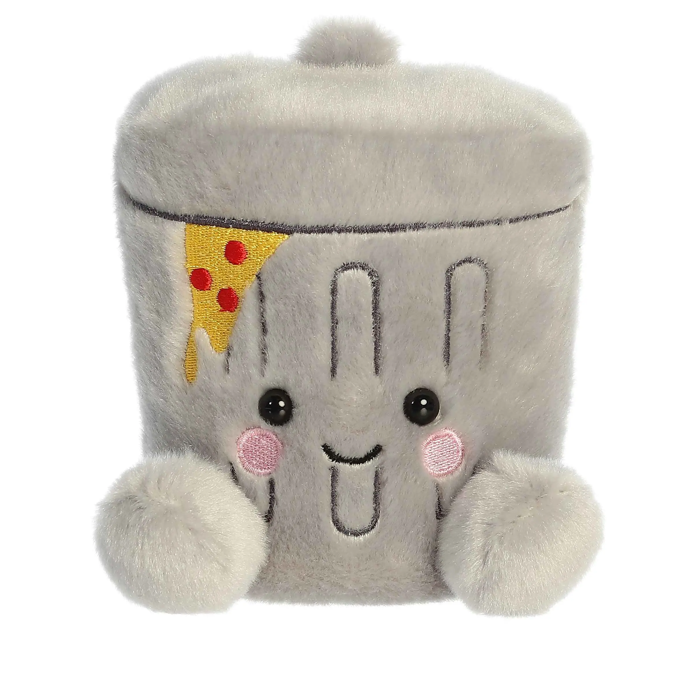 Palm Pals Adorable Garbanzo Trashcan 5 inch Gray Mini Soft Plush Collectable Stuffed Animal