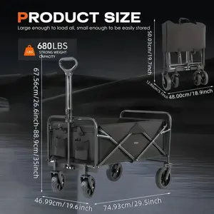 All Terrain Heavy Duty Folding Cart For Outdoor Transport