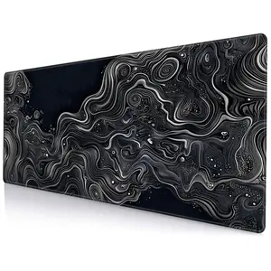 Marble Pattern Mouse Pad, Rectangle Gaming Mouse Pad, Office Desk Keyboard Mat with Non-Slip Rubber Base for Home Office, Office Desk Accessories