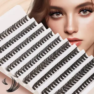 200pcs 40D 11mm Individual Eyelash Clusters False Lashes Eyelash Extensions DIY at Home Makeup, Suitable for Daily Use and Special Occasions