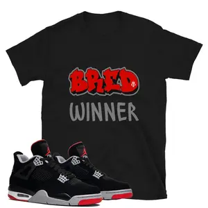 Bred Winner T-Shirt Matches J4 Retro Bred