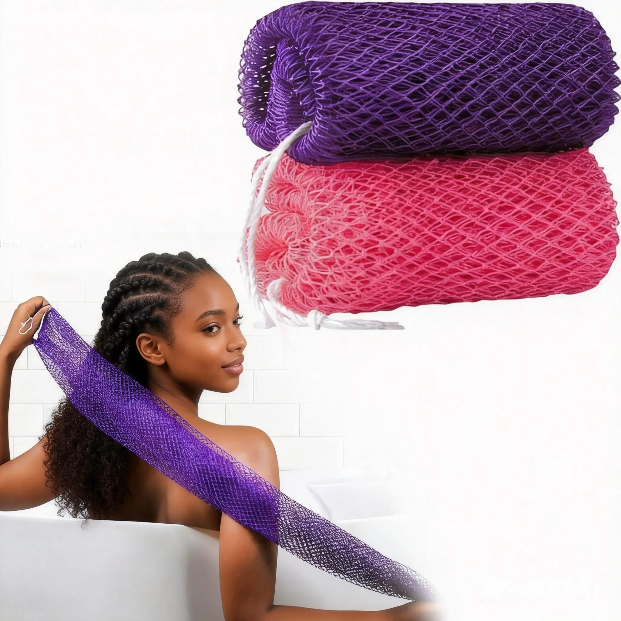 Authentic African Net Sponge, Exfoliating Body Scrubber, Bath & Body Care Accessories Authentic African Net Sponge, Exfoliating Body Scrubber, Bath & Body Care Accessories