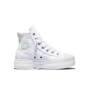 Converse Kids' Platform High Top Sneakers - Cream 13