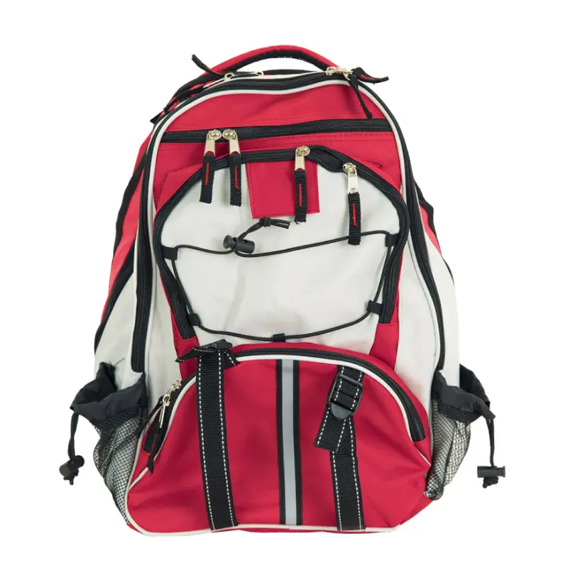 Readywise Red Emergency Backpack - Water-Resistant, Multiple Compartments, Ideal for Camping, Hiking, and Bug-Out Bags, Empty, Customizable, Secure, Convenient